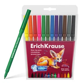 Фломастеры ErichKrause Safari Ultra Washable 12 цветов