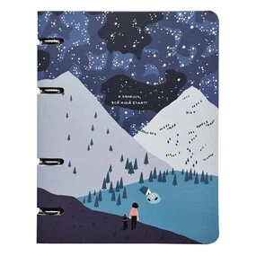 Тетрадь общая, Be Smart, 163х212 мм, 120 л., клетка, кольцевой механизм, картон, Moments, ночь