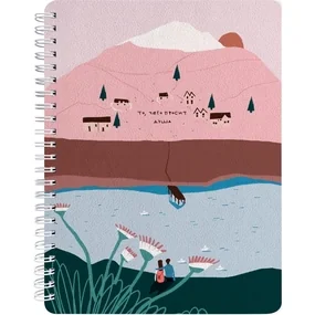 Тетрадь общая, Be Smart, 156х207 мм, 80 л., клетка, мягкий переплет, спираль, Moments, озеро