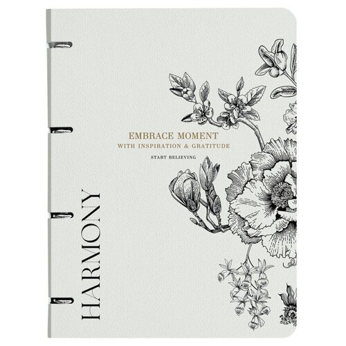 Тетрадь общая Be Smart 240х310 мм 120 л клетка кольцевой механизм Harmony цветы на айвори 850₽