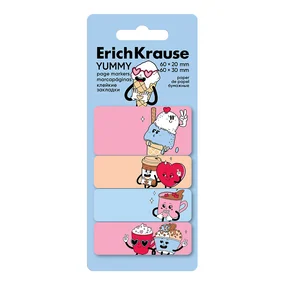 Клейкие закладки бумажные ErichKrause Yummy, 60x20 мм, 60x30мм, 80 листов
