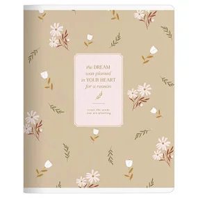 Тетрадь общая ученическая, Be Smart, 165х203 мм, 48 л., клетка, мягкий переплет, скрепка, April, коричневый