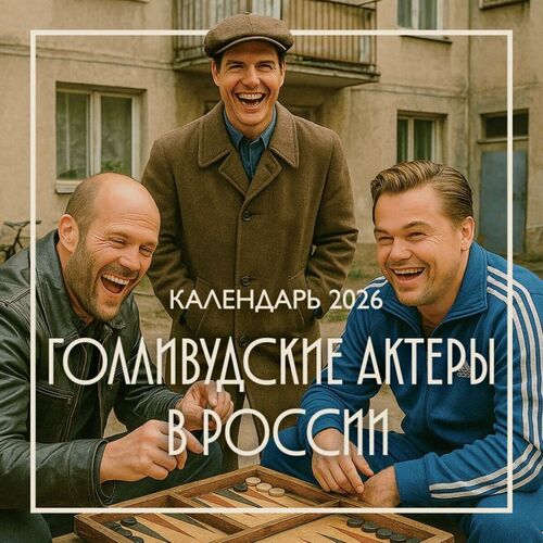 Голливудские актеры в России Календарь настенный на 2026 год 350₽