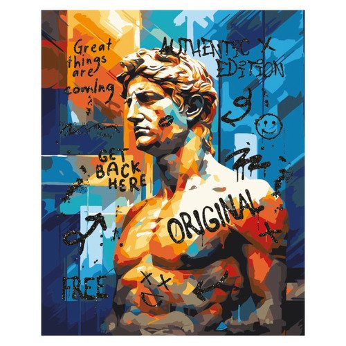 Картина по номерам на холсте с глиттером Арт 40х50 с акриловыми красками и кистями 1000₽