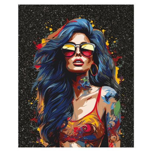Картина по номерам на холсте с глиттером Драйв, 40х50, с акриловыми красками и кистями