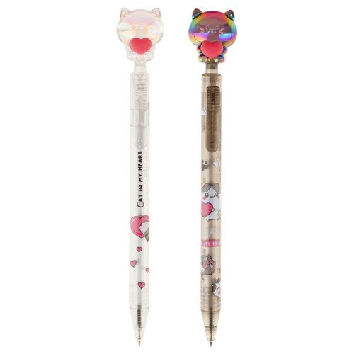 Ручка шариковая автоматическая Cats Lovers синяя 07мм корпус ассорти 240₽