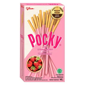 Бисквитные палочки Glico Pocky Strawberry со вкусом клубники, 45 г