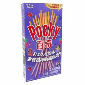Бисквитные палочки Glico Pocky со вкусом лесных ягод, 55 г