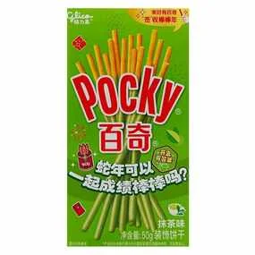 Бисквитные палочки Glico Pocky со вкусом зелёного чая, 50 г