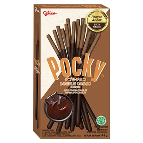 Бисквитные палочки Glico Pocky Double Choco - двойной шоколад, 47 г