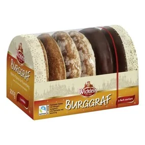 Имбирные пряники Wicklein Burggraf, ассорти, 200 г