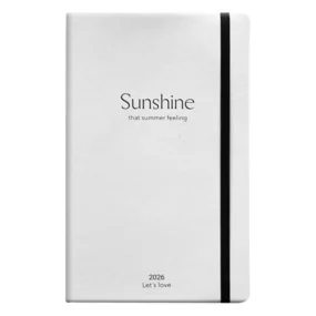 Еженедельник, датированный 2026, Infolio, 130x205 мм, 128 стр, мягкий переплет с резинкой, Universe, белый
