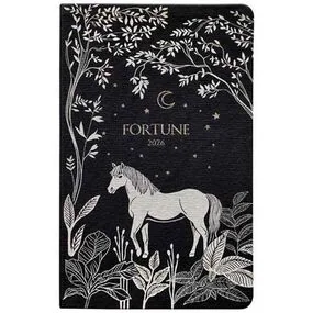 Еженедельник, датированный 2026, Infolio, 130x205 мм, 128 стр., интегральный переплет, Fortune, черный