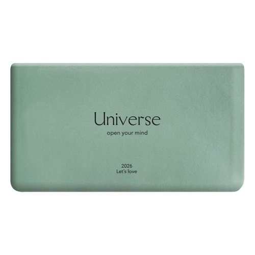 Еженедельник датированный 2026 Infolio 160x90мм 128 стр мягкая Universe mint 580₽