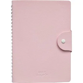 Бизнес-тетрадь, Infolio, 140x200 мм, 192 стр., мягкий переплет, полускрытая спираль, клетка, Candy, розовый