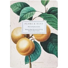 Ежедневник, датированный 2026, Infolio, 140x200мм, 352стр, твердая, Flora, розовый