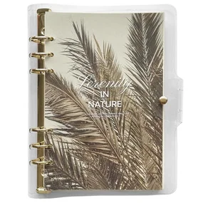 Ежедневник, датированный 2026, Infolio, 180x230 мм, 320 стр., кольцевой механизм, пластик, Breeze, пальма