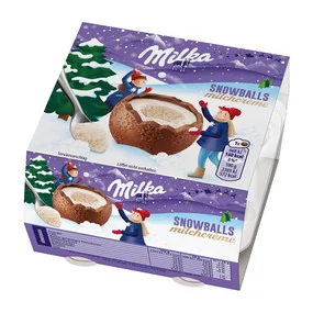 Шарики шоколадные Milka Snowballs Milchcreme 112г
