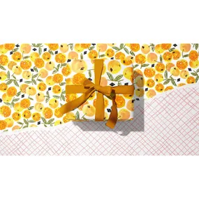 Упаковочная бумага O.PAPER О`Мандарины сетка (Двусторонняя)
