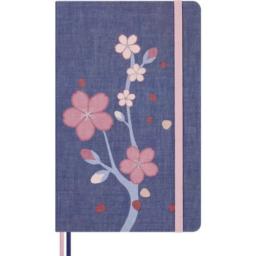 Блокнот Moleskine LE SAKURA Large 130х210мм обложка текстиль 176стр нелинованный синий 2950₽