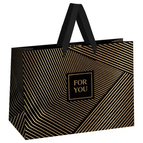 Пакет подарочный 42х33х12см Meshu Strict lines, фольга, матовая ламинаци