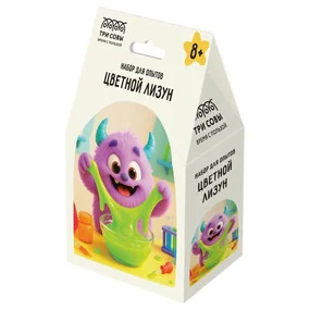 Набор для проведения опытов ТРИ СОВЫ Цветной лизун