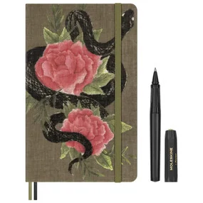 Набор Moleskine Limited Edition Year of the snake Roses блокнот-ручка перьевая-подарочная коробка