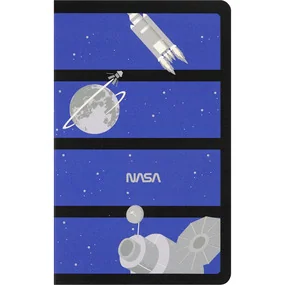 Блокнот Moleskine VOLANT NASA-INSPIRED, Large, 130х210мм, PP 80стр., нелинованный, мягкая, голубой