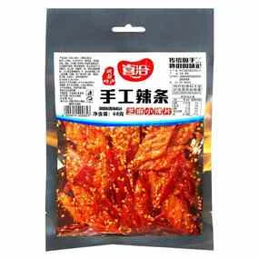 Мясо острое соевое XI QIA - КУСОЧКИ ручной работы с кунжутом 68г