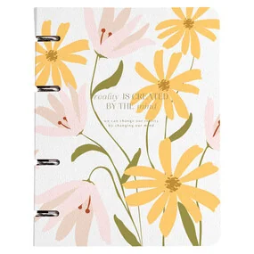 Тетрадь общая, Be Smart, 163х212мм, 120 л., клетка, кольцевой механизм, картон, April, цветы