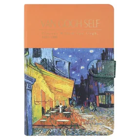 Блокнот 13х19см 112л Ночное кафе на магнитной застежке