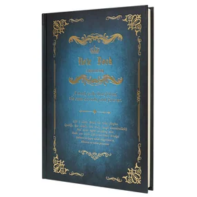 Ежедневник недатированный А5 120л, обложка тиснение золото, синий