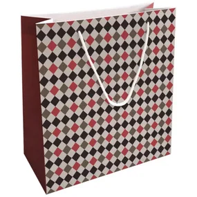 Пакет бумажный, подарочный, Be Smart, 32х32 см, Cage, красный