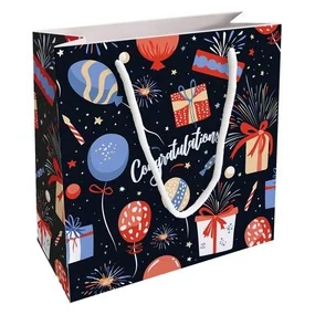 Пакет бумажный, подарочный, Be Smart, 20х20 см, Bang, синий