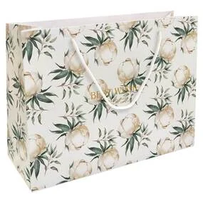 Пакет бумажный, подарочный, Be Smart, 36х26см, Peony, айвори