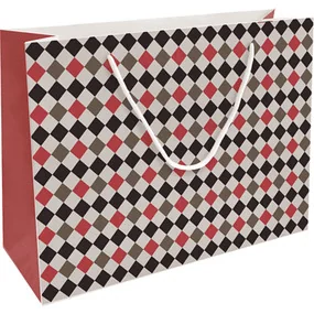 Пакет бумажный, подарочный, Be Smart, 36х26см, Cage, красный