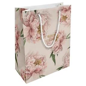 Пакет бумажный, подарочный, Be Smart, 25х32см, Peony, персиковый