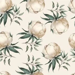 Бумага для подарков, Be Smart, 70х100 см, Peony, айвори