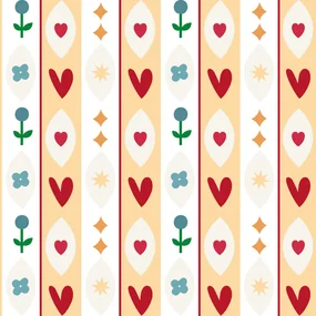 Бумага для подарков, Be Smart, 70х100 см, Folk, сердечки