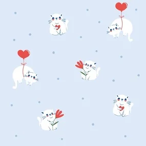 Бумага для подарков, Be Smart, 70х100 см, Love, голубой