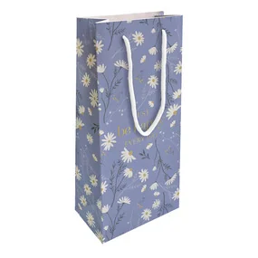 Пакет бумажный, подарочный, Be Smart, 15х32см, Fleurs, ромашки