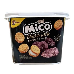 Печенье Tiny Mico Black Truffle Sandwich Biscuits со вкусом черного трюфеля 36г