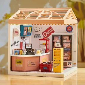 Конструктор сборный интерьерный Fairy Care Круглосуточный магазин, количество деталей, 92 деталей, 8+