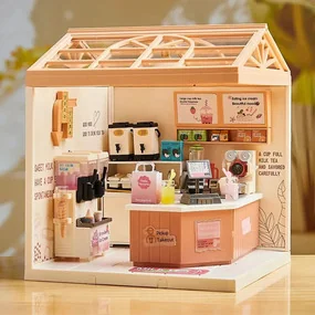 Конструктор сборный интерьерный Fairy Care Магазин вкусного чая с молоком, 94 деталей, 8+