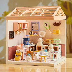 Конструктор сборный интерьерный Fairy Care Милое кошачье кафе, 145 деталей, 8+