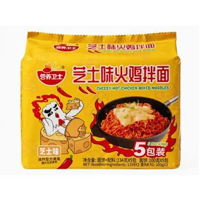 Лапша Yingyang weishi со вкусом курицы с сыром, 134г
