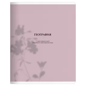 Тетрадь общая ученическая, Be Smart, 165х203мм, 48л, клетка, скрепка, Тень/Shadow, география