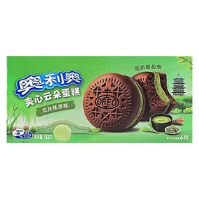 Печенье Oreo Airy Cake Longjing matcha со вкусом чая Лундзин матча 132г