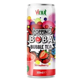 Напиток Vinut Bubble Tea Strawberry Клубника 320мл