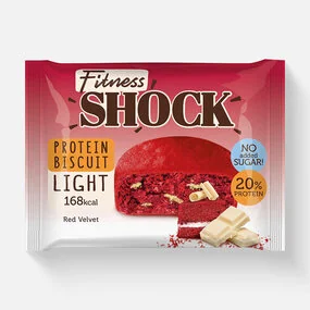 Печенье бисквитное протеиновое FitnesShock Рэд-велюр, 40г